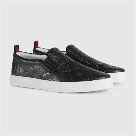 gucci signature slip on sneaker|Gucci slip on sneakers men.